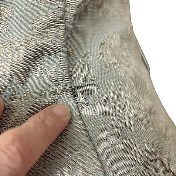 90s Vintage Jessica McClintock Strapless Cocktail Dress Brocade Rococo - Picture 6 of 8